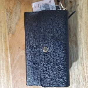 Black Leather Coach Wristlet